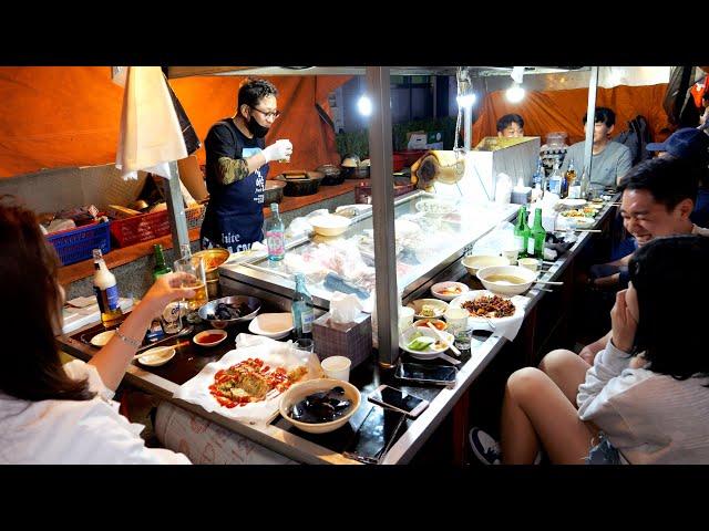 Alcohol is the Secret of Taste!? Chef of street food cart bar | Korean Street Food