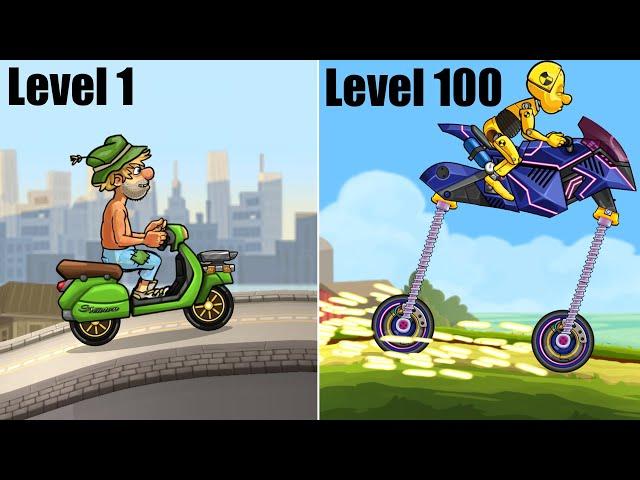 Hill Climb Racing 2 - SKILL from LvL 1 to LvL 100 (WHICH IS YOURS?)