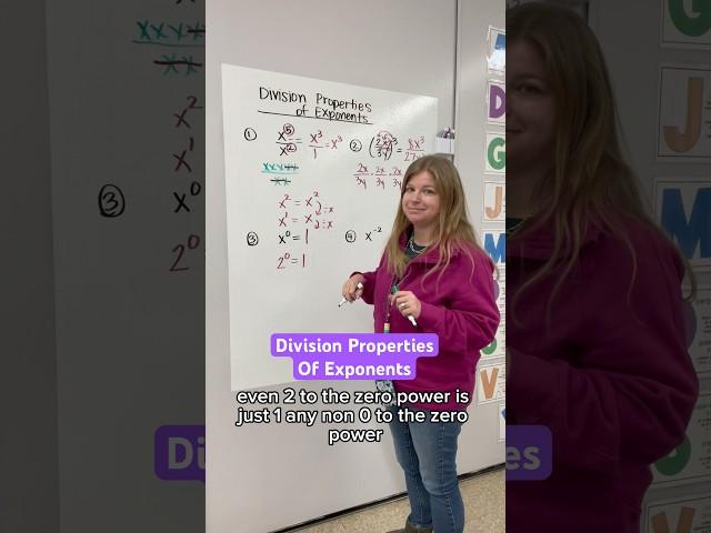 Division properties of exponents! #iteachalgebra #math #algebra #mathematics #iteachmath #teacher