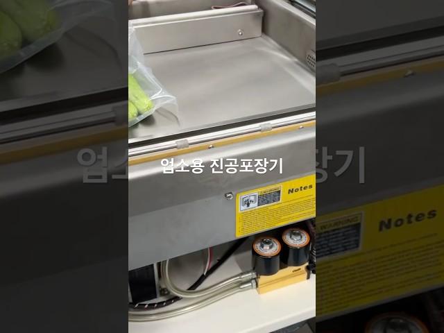 오이 진공포장하는 업소용진공포장기 단식형 #진공포장기 #업소용진공포장기