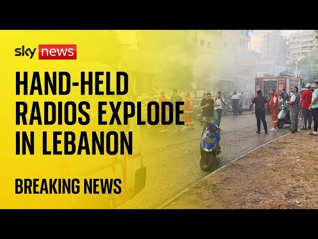 Lebanon rocked by wave of hand-held radio blasts - Sky News coverage