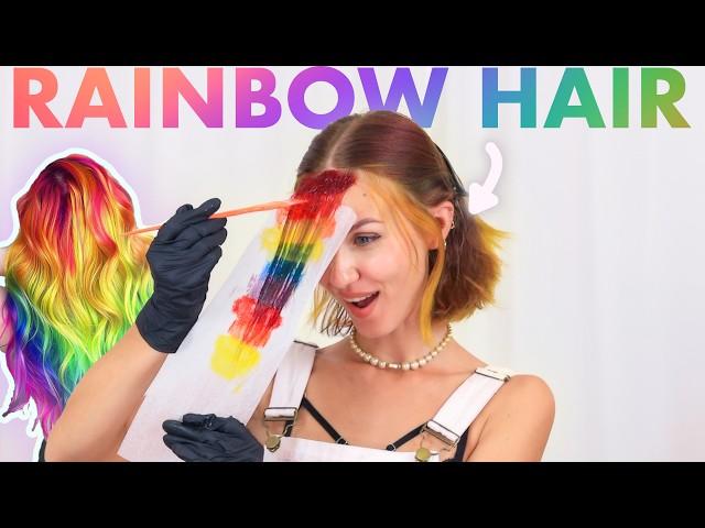 trying RAINBOW HAIR and it turns out AMAZING