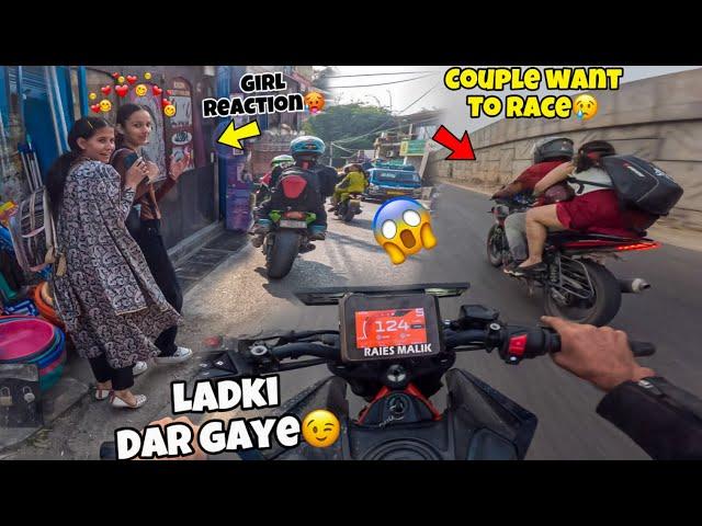 Girls Reaction on Zx10r|| ladkii to darr gaye|| Crazy Race with Couples 