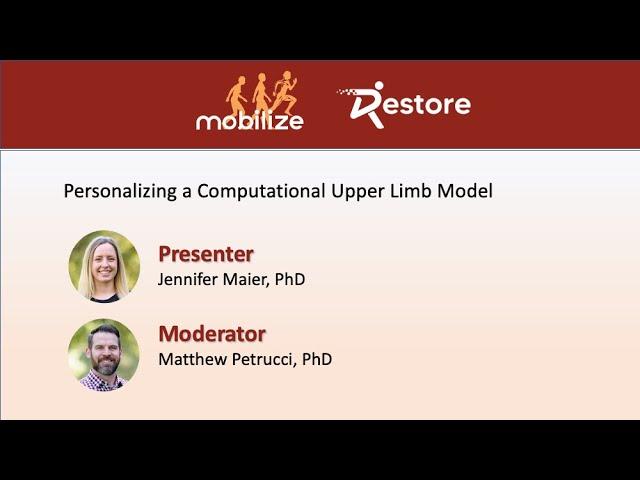 Webinar: Personalizing a Computational Upper Body Model, Part 1 of 2