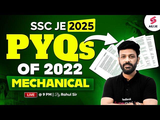 SSC JE 2025 | SSC JE Mechanical Classes | SSC JE Mechanical Previous Papers Solution | Rahul Sir