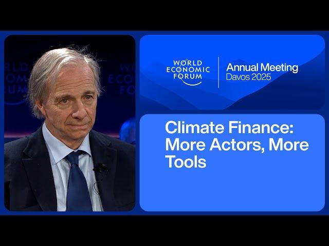 Climate Finance: More Actors, More Tools | World Economic Forum Annual Meeting 2025