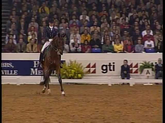 Anky van Grunsven riding Bonfire World Cup finals 1997 's-Hertogenbosch