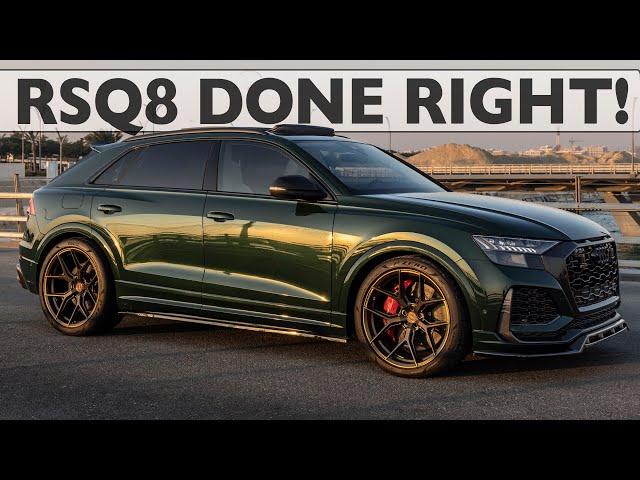 THE WIN SPEC! 2023 AUDI RSQ8 - Goodwood Green, Akrapovic exhaust, Vossen wheels, Maxton Design body