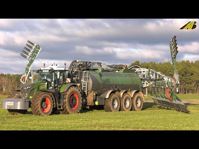 Gülle fahren 2023 - Fendt 942 Vario Traktor & 30 m KAWECO - Düngung Landwirtschaft - driving slurry