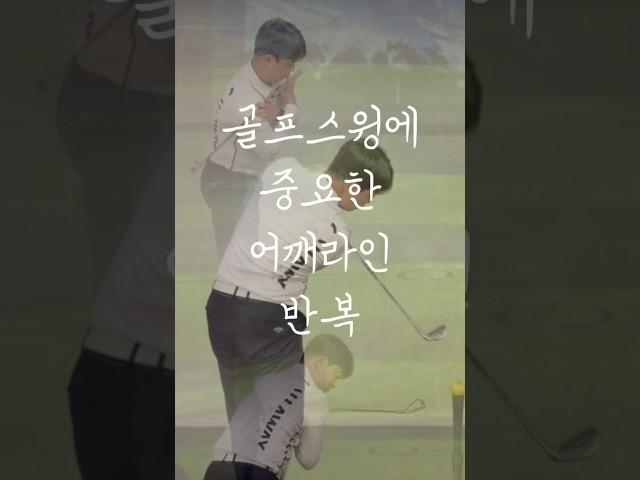 스윙에서 어깨의 움직임을 확인해보세요너무 높거나  낮으면 미스샷이 나올 수 있어요!! #골프레슨 #골프스윙 #골프연습#golf #lesson #swing