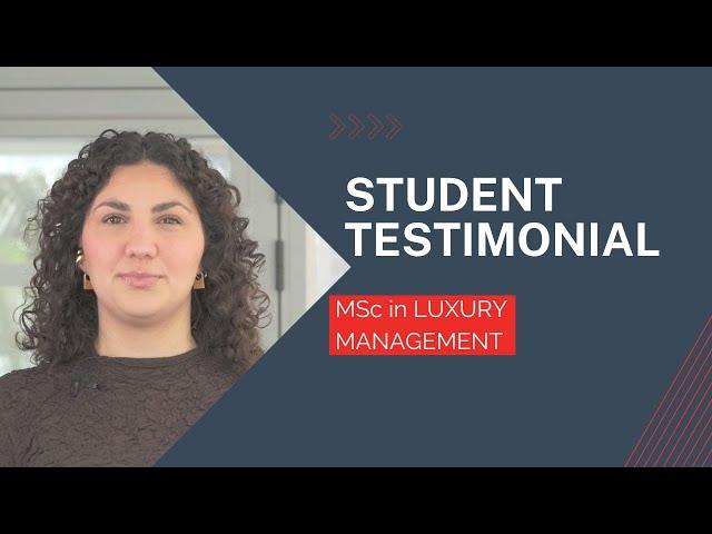 Student Interview - Matilde Belvedere - MSc in Luxury Management