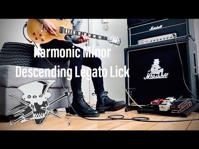 Slashy Descending Harmonic Minor Legato Lick