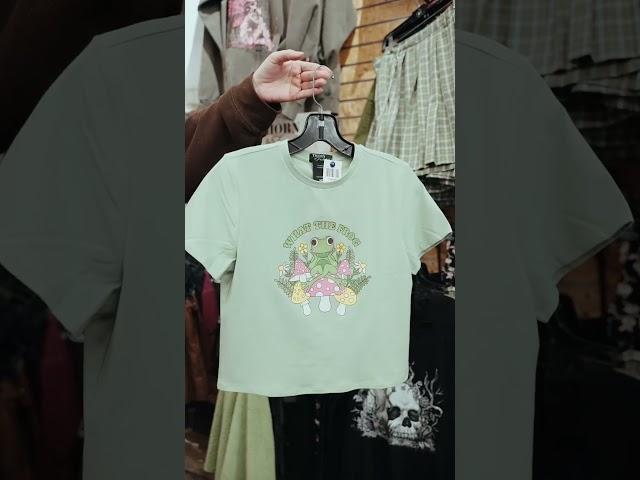 luckily we have skirt  we have hoodie  we have frog on shirt  #hottopic