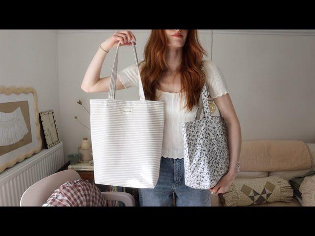 HOW TO SEW A CLASSIC TOTE BAG - NO OVERLOCKER NEEDED! BEGINNER FRIENDLY PROJECT | MsRosieBea