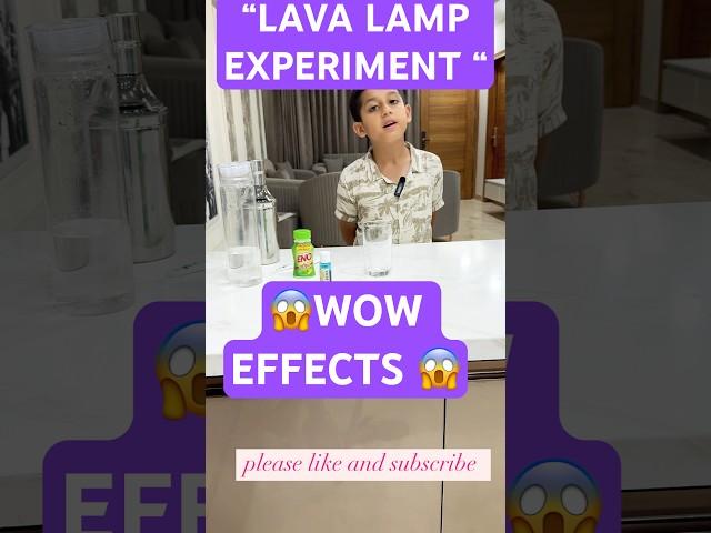 How to Make a Lava Lamp at Home | Fun Science with Kartik #LavaLampExperiment#ScienceForKids#learn