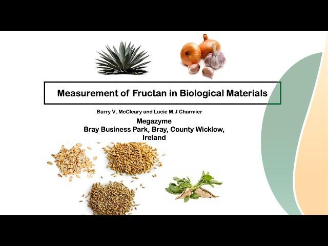 Measurement of Fructan in Biological Materials