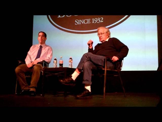 Glenn Greenwald and Noam Chomsky at the Brattle Theatre, Part 1