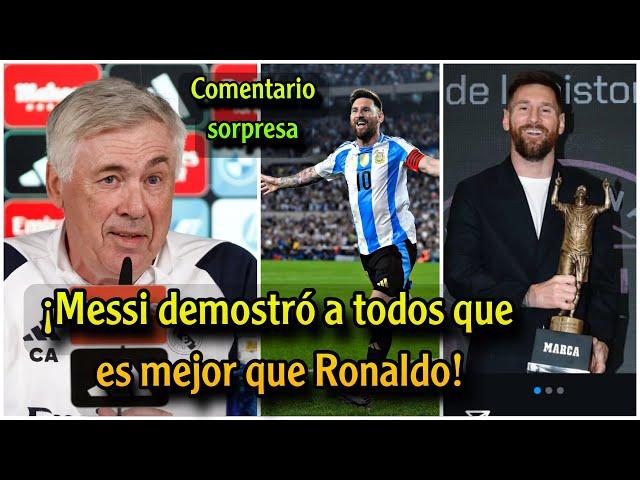 Comentarios de Ancelotti tras ganar Messi el premio al mejor jugador de todos los tiempos