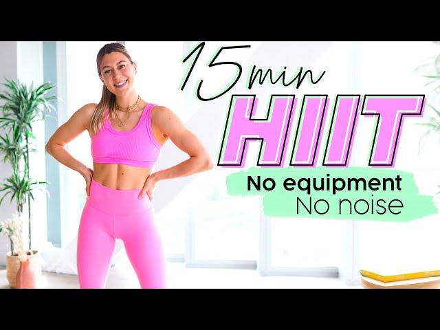 15 MIN HOME HIIT WORKOUT // No Equipment, No Noise, No Impact