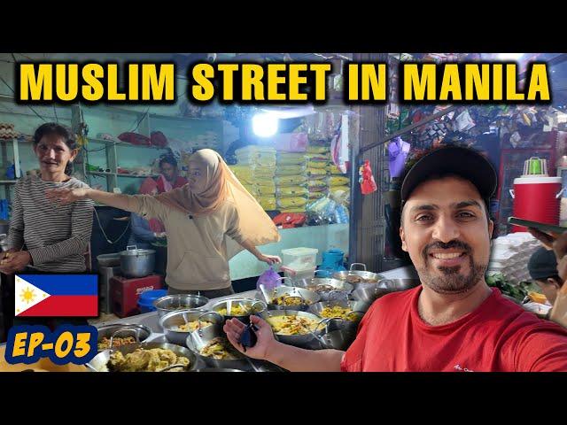  STRUGGLE of searching "ADOBO" (FILIPINO NATIONAL DISH) in Manila HALAL Muslim Food Street [ep-03]