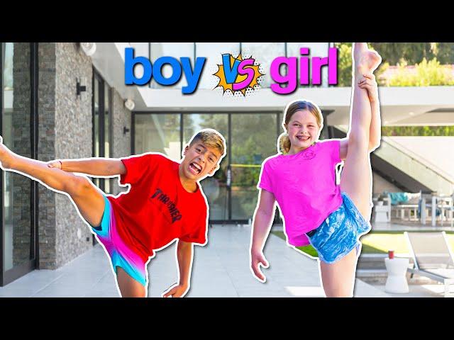 BOY vs GIRL Gymnastics & Strength Challenge ft/ Royalty Family