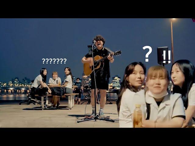 Girls React When A Boy Starts Singing His Beautiful Song At The Park 'Love Always Run Away'[ENG CC]