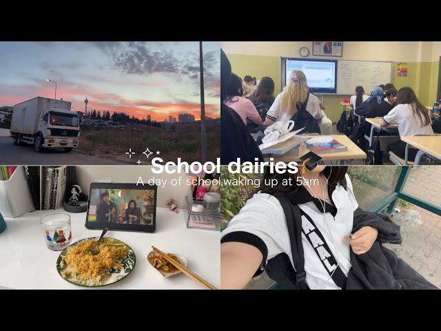 School dairies | یک روز از مدرسه،۵ صبح بیدار شدن  و روتین بعد از مدرسه