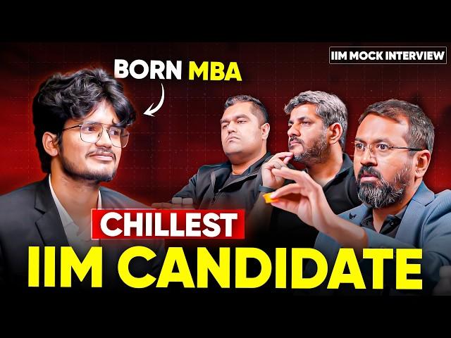 The *MOST COMPOSED* IIM Mock Interview  (MUST WATCH ️) || CAT GDPI