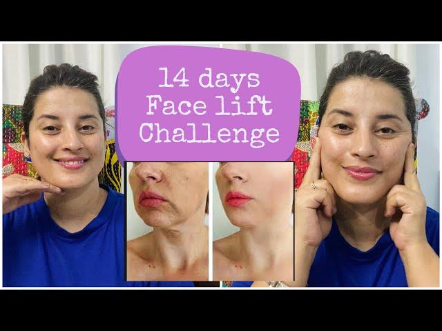 14 Days Skin tightening Challenge with facial exercises| Rachna Jintaa