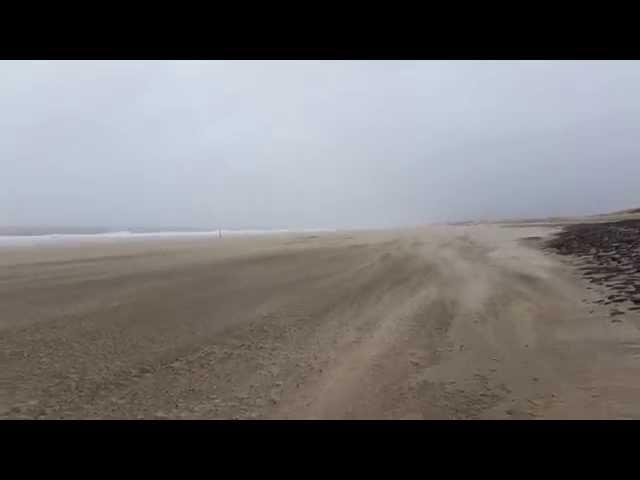 Stuifzand bij windkracht 8 in Westkapelle