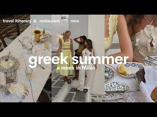 a week in Milos, Greece (travel vlog) 