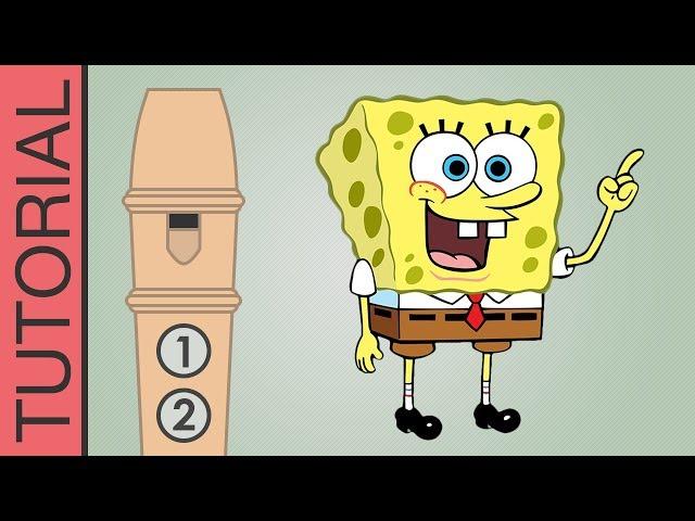 Krusty Krab Theme - Recorder Flute Tutorial - SpongeBob Song