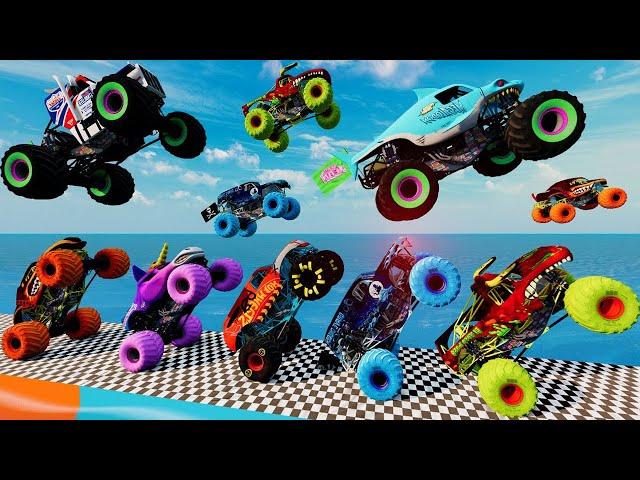 Monster Truck El Toro Loco, Grave Digger Racing, Backflips, Freestyle & High Jumps and Crashes