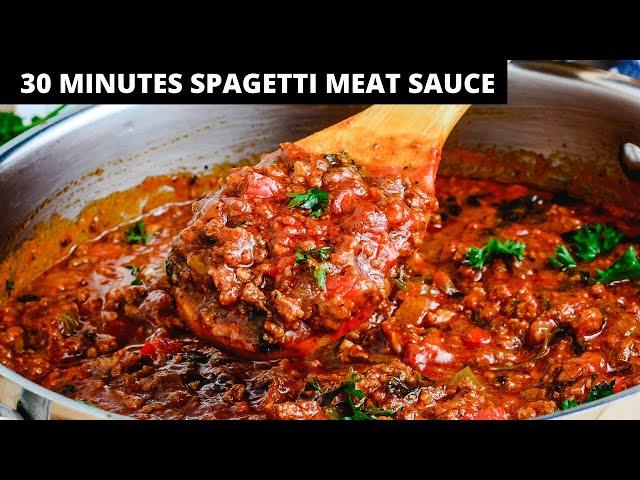 BEST EVER SPAGHETTI SAUCE - READY IN 30 MINUTES