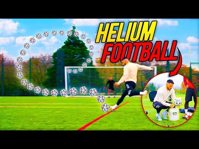 INSANE HELIUM FOOTBALL CHALLENGE!  ️ *FOOTBALL EXPERIMENT*