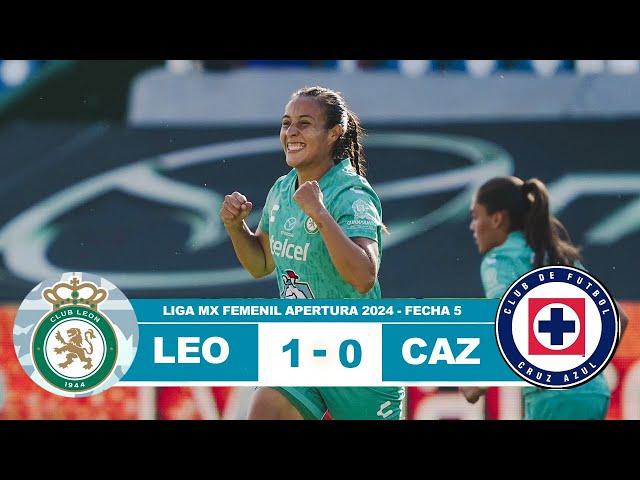 Leon Femenil vs Cruz Azul 1-0 Resumen Goles 2024