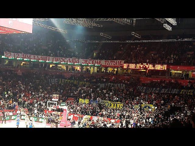 Delije - navijanje na Zvezda Makabi Tel Aviv (košarka 2024 - 2025)