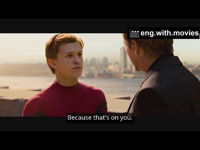 Learn English/Movies with English subtitles - Tony Stark  Spider-Man | Spider-Man Homecoming