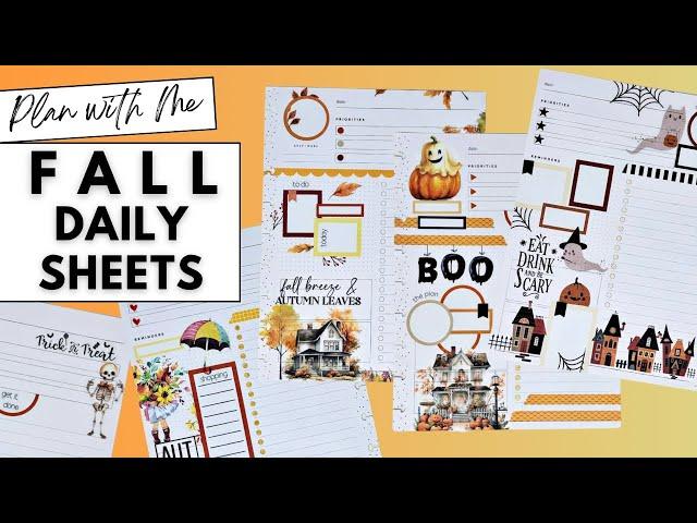 PLAN WITH ME | FALL DAILY SHEETS | PLANYTHING & HAPPY PLANNER