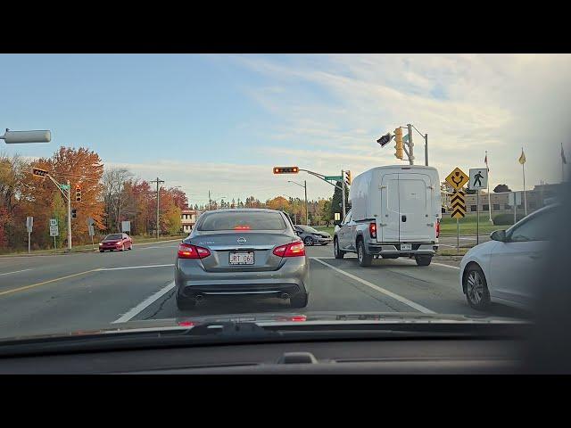 Beautiful Fall Colors, Moncton, NB - Driving from Riverview to Costco, Oct. 21 2024