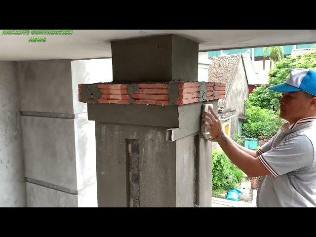 Construction Techniques For Large Main House Columns Using Traditional Rudimentary Technology