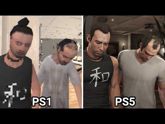 Evolution of Video Game | PS1 vs PS2 vs PS3 vs PS4 vs PS5 - ft. GTA 5, RDR, FIFA