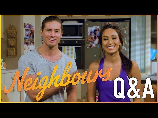 Neighbours Q&A - Travis Burns (Tyler Brennan) & Scarlet Vas (Mishti Sharma)