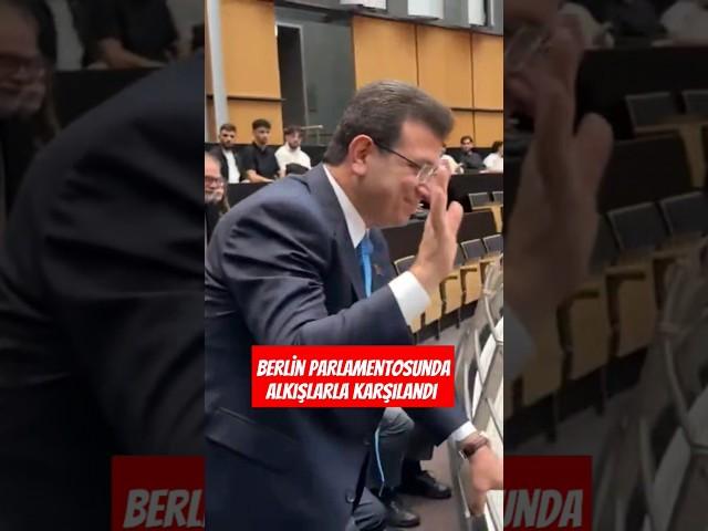 Ekrem İmamoğlu Berlin Belediye Başkanı Wegner görüşme öncesi Parlamentoda alkışlarla karşılandı