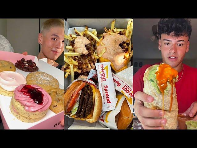 tiktok mukbang compilation 44 | in n out, chipotle burrito and more