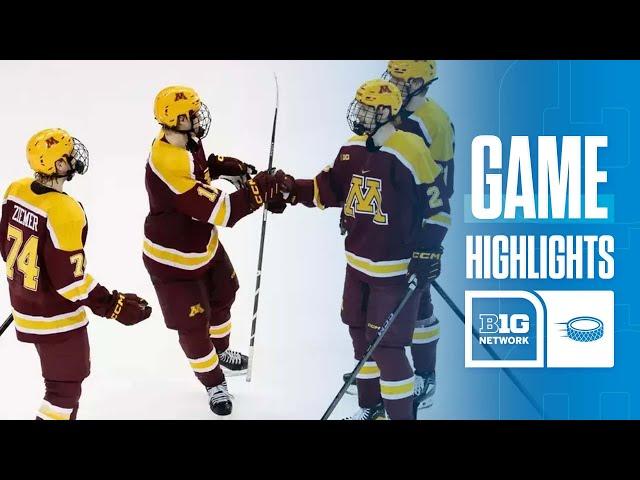 Minnesota at Notre Dame | HIGHLIGHTS | Big Ten Hockey | 11/23/24