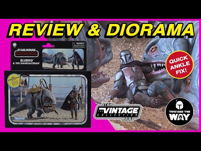 Star Wars The Vintage Collection Blurrg & The Mandalorian | Review & Diorama!