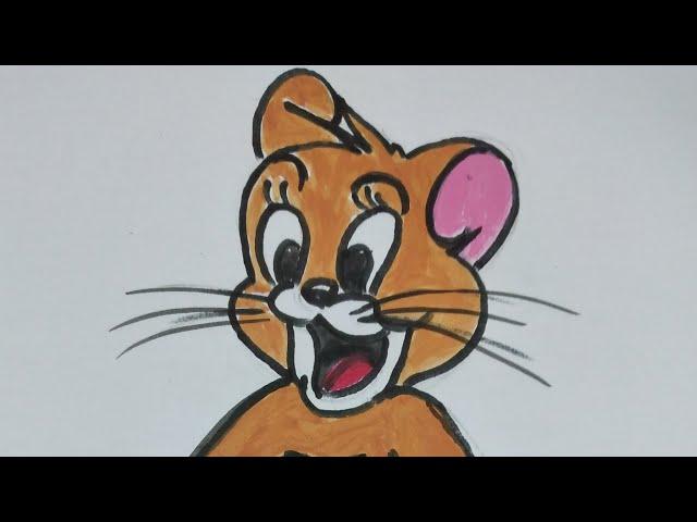 How to draw Jerry//Cartoon drawing,//tutorial video
