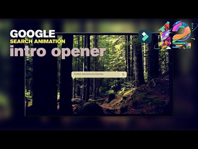 How to Create COOL Searching intro in "Wondershare Filmora12 Tutorial: