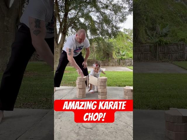 Amazing karate chop board break #karate #martialarts #learning